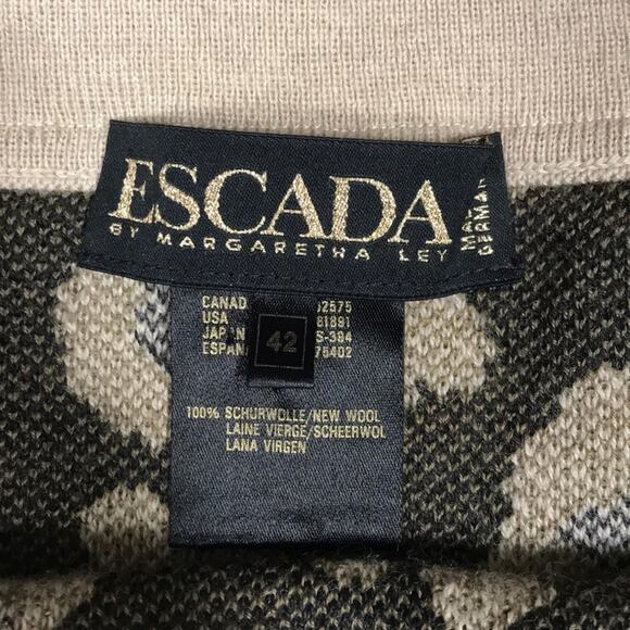 Escada Wool Sweater Skirt Animal Leopard Print Knitwear Capsule Resort Dinner - Picture 2 of 6